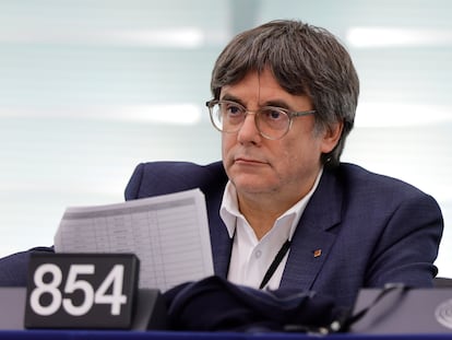 Carles Puigdemont, en el Parlamento europeo en noviembre pasado.