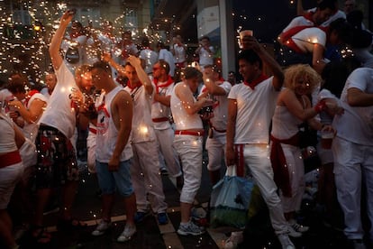 Partying hard at Sanfermines 2016.