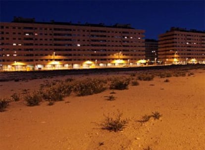 Varios bloques de viviendas, la mayoría vacías, del residencial Francisco Hernando, en el pueblo de Seseña (Toledo).