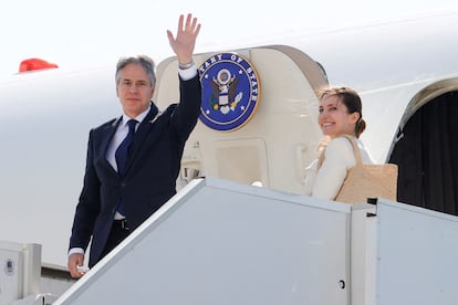 U.S. Secretary of State, Antony Blinken, with his wife, Evan Ryan