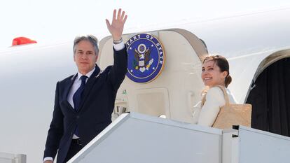 U.S. Secretary of State, Antony Blinken, with his wife, Evan Ryan