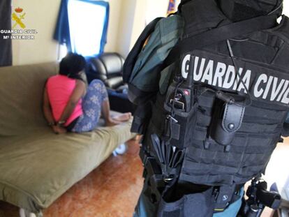 La mujer venezolana detenida, en una imagen facilitada por la Guardia Civil.