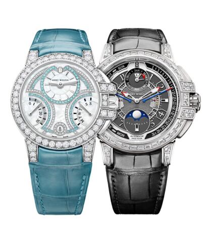 Harry Winston celebra el 20 aniversario de su línea de mujer Ocean Collection, con estas dos ediciones limitadas: el Biretrograde Automatic 36mm, y el Ocean Waterfall Automatic 36mm, que tiene hasta 404 diamantes y 43 zafiros rosados.