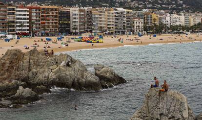 Una platja de Lloret.