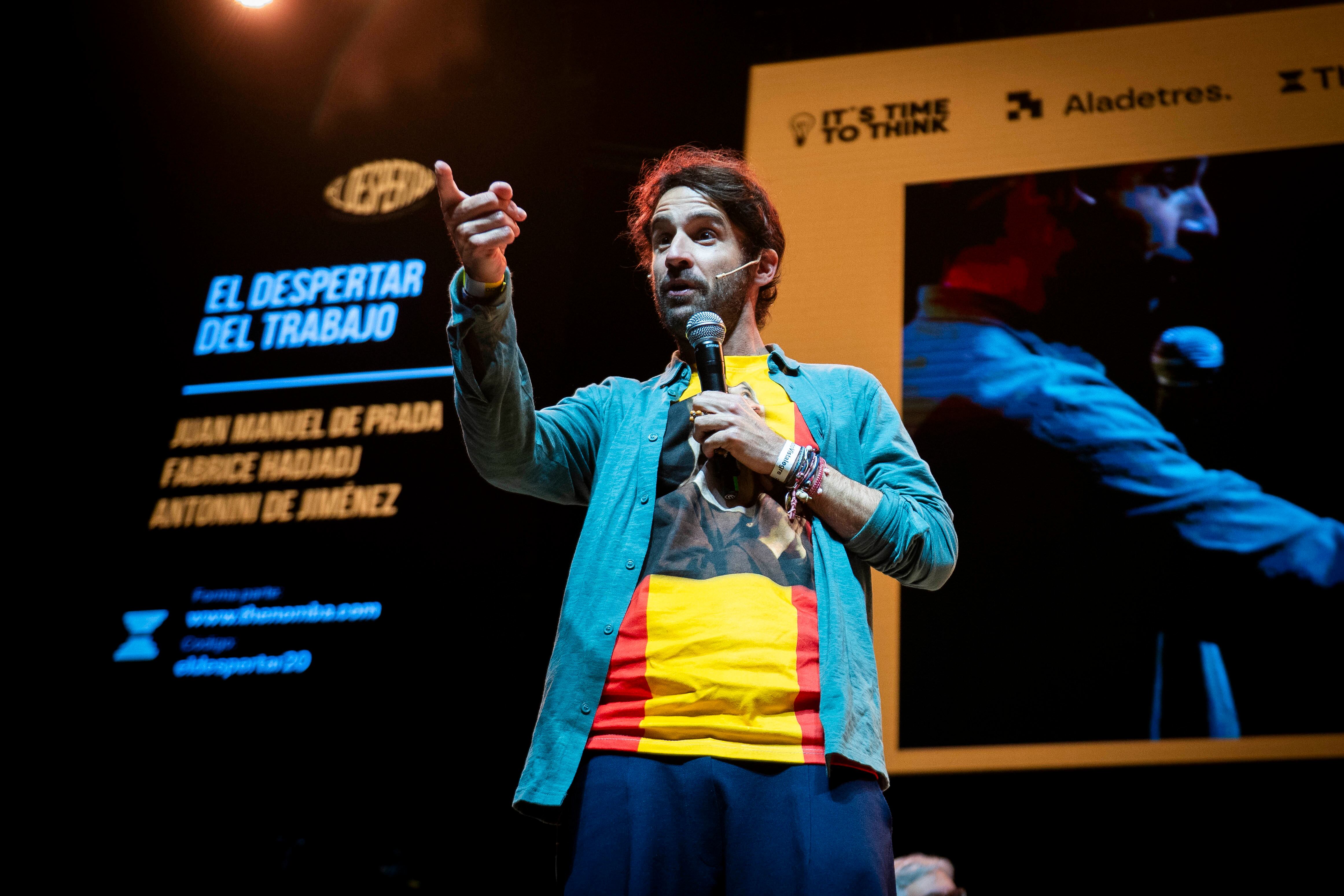 El economista Antonini de Jiménez, este sábado en el Palacio Vistalegre de Madrid.