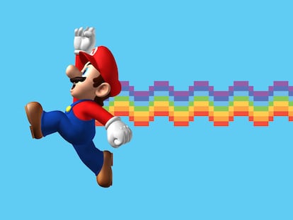 La posibilidad de convertirte en otra persona y recorrer mundos coloridos que ofrecían los videojuegos siempre apeló a la juventud LGTBQI. Hoy, un ejército de jugadores online reivindican esa diversidad. En la imagen, el popular Super Mario.