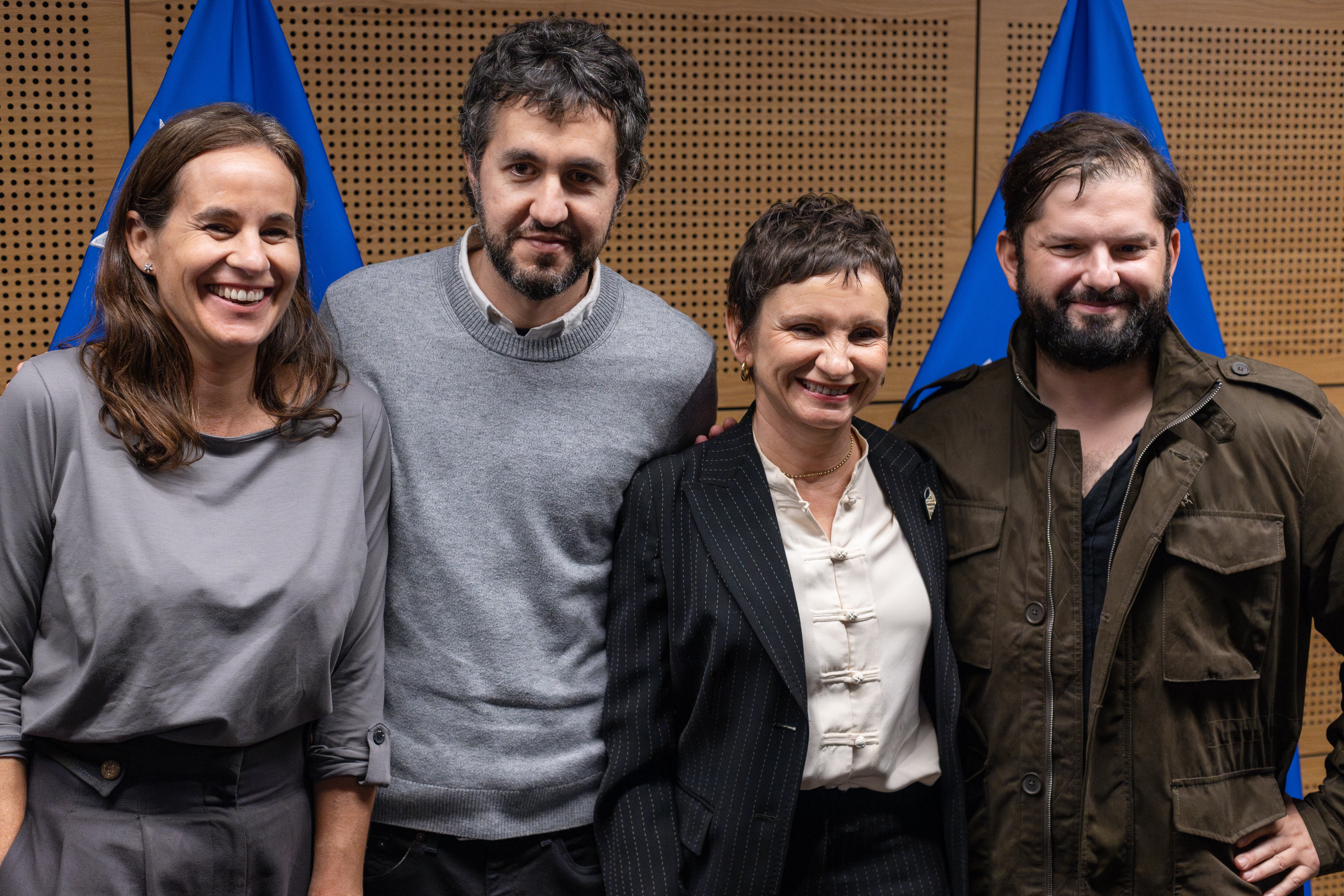 María José O'shea, Daniel Hopenhayn, Carolina Tohá y Gabriel Boric.