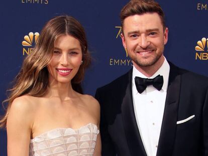 Jessica Biel y Justin Timberlake, en los premios Emmy celebrados en septiembre de 2018.