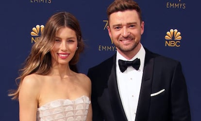 Jessica Biel y Justin Timberlake, en los premios Emmy celebrados en septiembre de 2018.