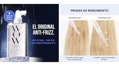 Un spray anti encrespamiento​ que deja una melena suave y brillante.