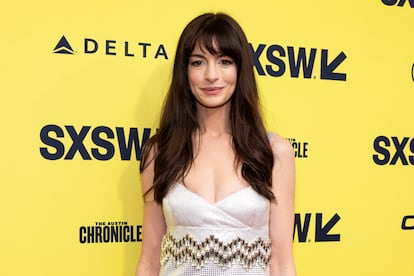 Anne Hathaway en el estreno mundial de 'La idea de tenerte', el 16 de marzo de 2024 en Austin (Texas).