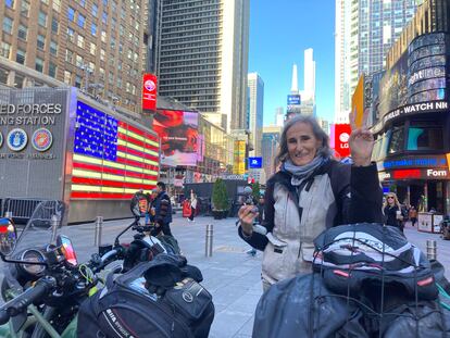 Marta Insausti durante su estancia en Manhattan.