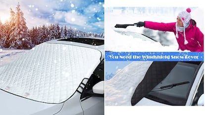 Una funda para el coche que protege contra el hielo, la nieve y el viento. TEVLAPHEE.