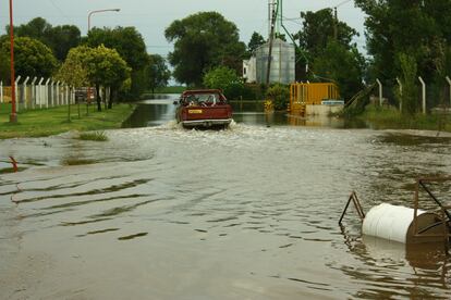 Una inundación en una comunidad agrícola argentina.