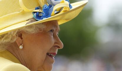 La reina Isabel II a su llegada a Ascot. 