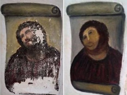 El 'Ecce Homo' restaurado de Borja.