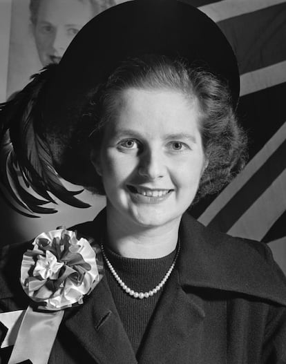 La candidata conservadora por Dartford en 1951. Margaret Hilda Roberts, se cambió el apellido tras casarse en 1951 con el empresario Denis Thatcher.