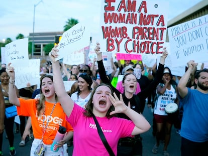 Una protesta en defensa del aborto en Phoenix, Arizona, en junio.