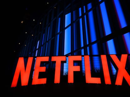 El logo de Netflix en el teatro Netflix Tudum de Los Ángeles, California, en una imagen de archivo.