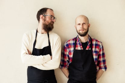 Sebastian Persson y Ola Rudin, dúo cocinero de la Saltimporten Canteen, en Malmö.