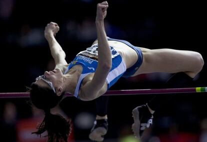 Ruth Beitia, durante los Campeonatos de Espa&ntilde;a. 