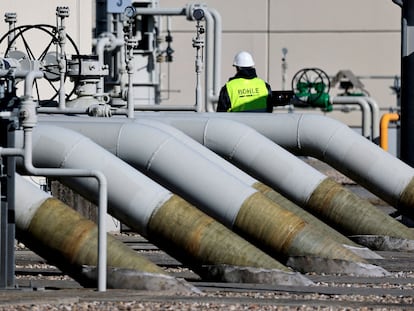 Tuberías del gasoducto Nord Stream en Lumbin, Alemania.