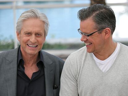 Michael Douglas y Matt Damon se lo montan en Cannes