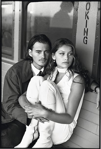 Laetitia Casta y Alex Lundqvist en 1995.