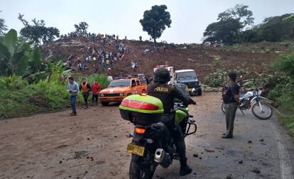 Labores de rescate en el Cauca.