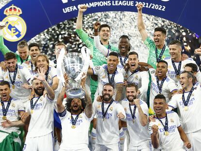 El Real Madrid levanta su decimocuarta Copa de Europa, el sábado en París.