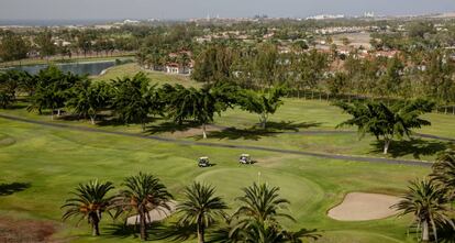  Vista del Campo de Golf de Maspalomas, en Gran Canaria. 