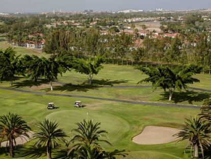  Vista del Campo de Golf de Maspalomas, en Gran Canaria. 