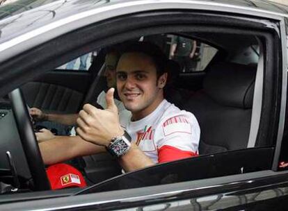 Felipe Massa, ayer en São Paulo.