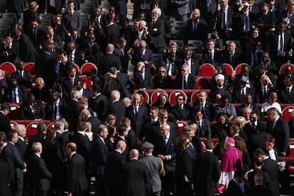 Grada de invitados, en el funeral del papa Francisco.