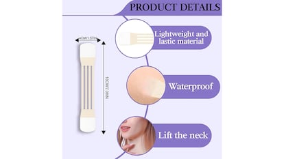 Lifting effect strips for the neck on a white background.
