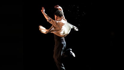 El bailaor Alberto Sellés en la presentación de su obra 'Anairein' en el XXVII Festival de Jerez.