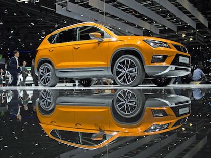 Seat Ateca, el primer todoterreno del fabricante español, en el espacio de la marca.