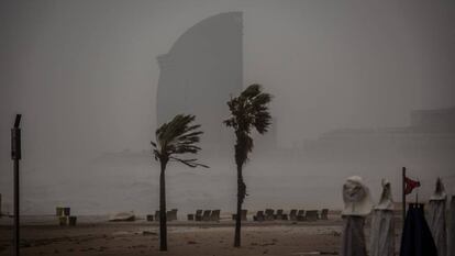 Barceloneta Beach in Barcelona.