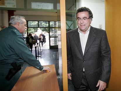 Enrique Ortiz, en los juzgados de Alicante, en una de sus declaraciones ante la justicia.