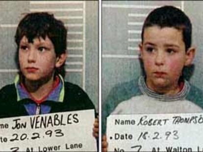 Jon Venables y Robert Thompson en la época del crimen.