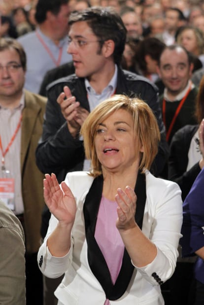 Elena Valenciano, durante la tercera jornada del congreso del PSOE.