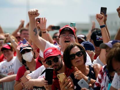 Seguidores de Donald Trump, en Wilmington, Carolina del Norte.