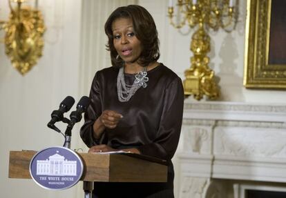 La primera dama estadounidense, Michelle Obama, a pocos días de cumplir medio sigo de vida.