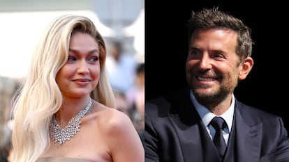 Gigi Hadid y Bradley Cooper, en una composición fotográfica.