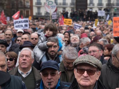 Manifestación por la defensa de las Pensiones de La Puerta del Sol.