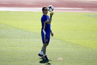 Entrenamiento de la Selección Española de Fútbol en la Ciudad deportiva de Las Rozas, el 5 de junio de 2017.