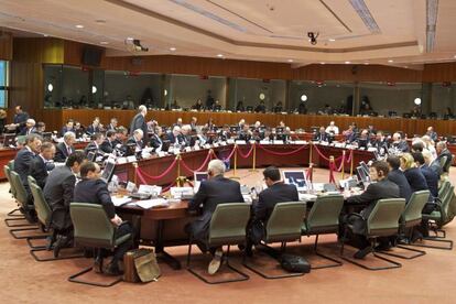 Fotograf&iacute;a facilitada por el Gobierno de Irlanda de la reuni&oacute;n informal de los ministros de Econom&iacute;a y Finanzas de la Uni&oacute;n Europea (Ecofin) en Dubl&iacute;n (Irlanda).