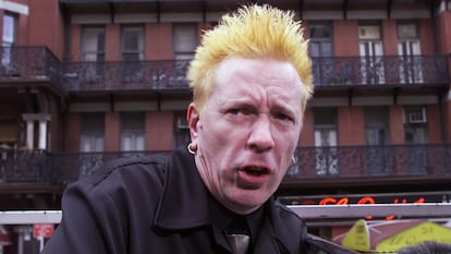 Johnny Rotten, da banda Sex Pistols, em Nova York em outubro de 2000.