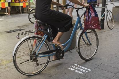 Pintada al carrer a la Barceloneta.