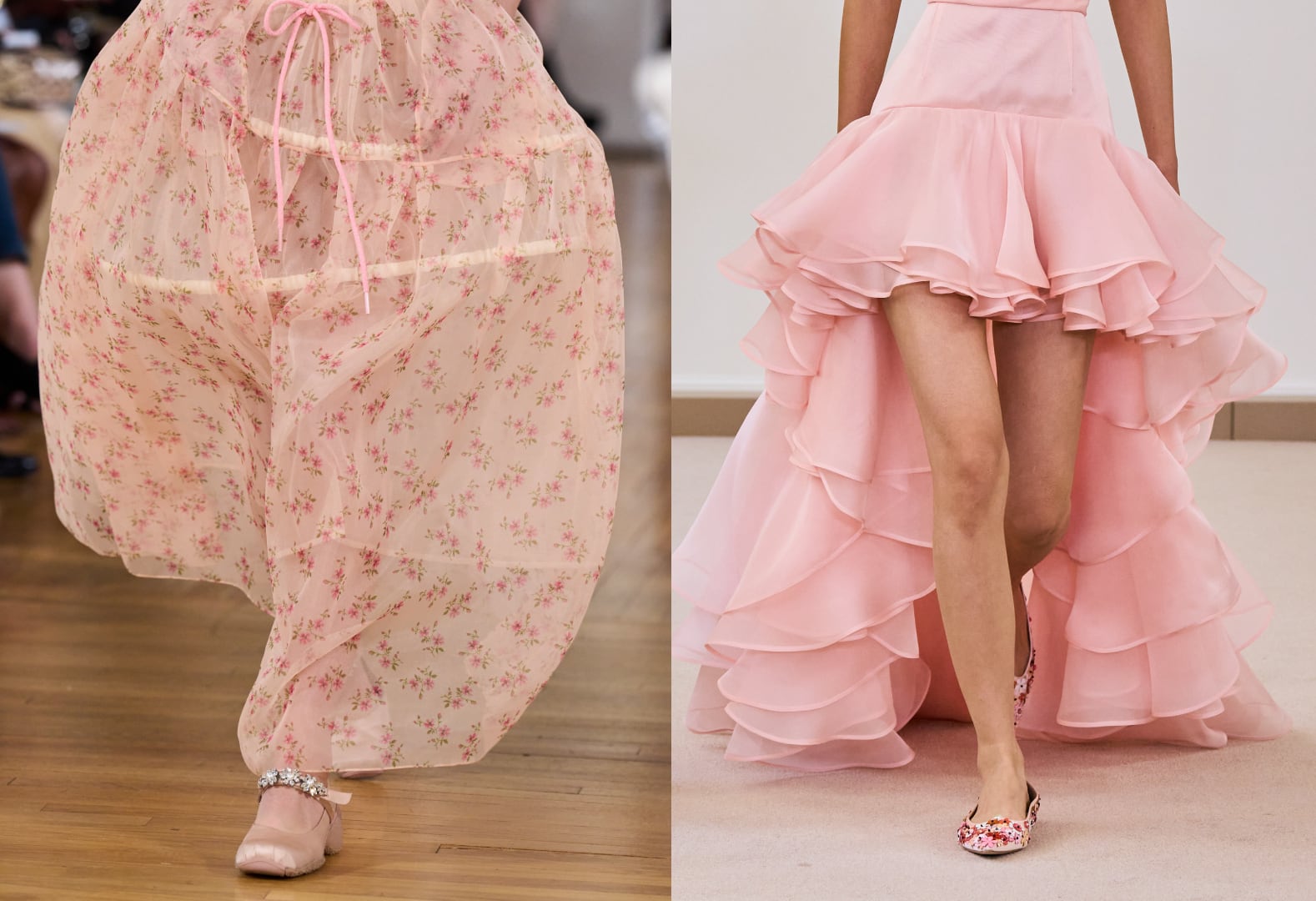 Propuestas de Simone Rocha y Giambattista Valli. 